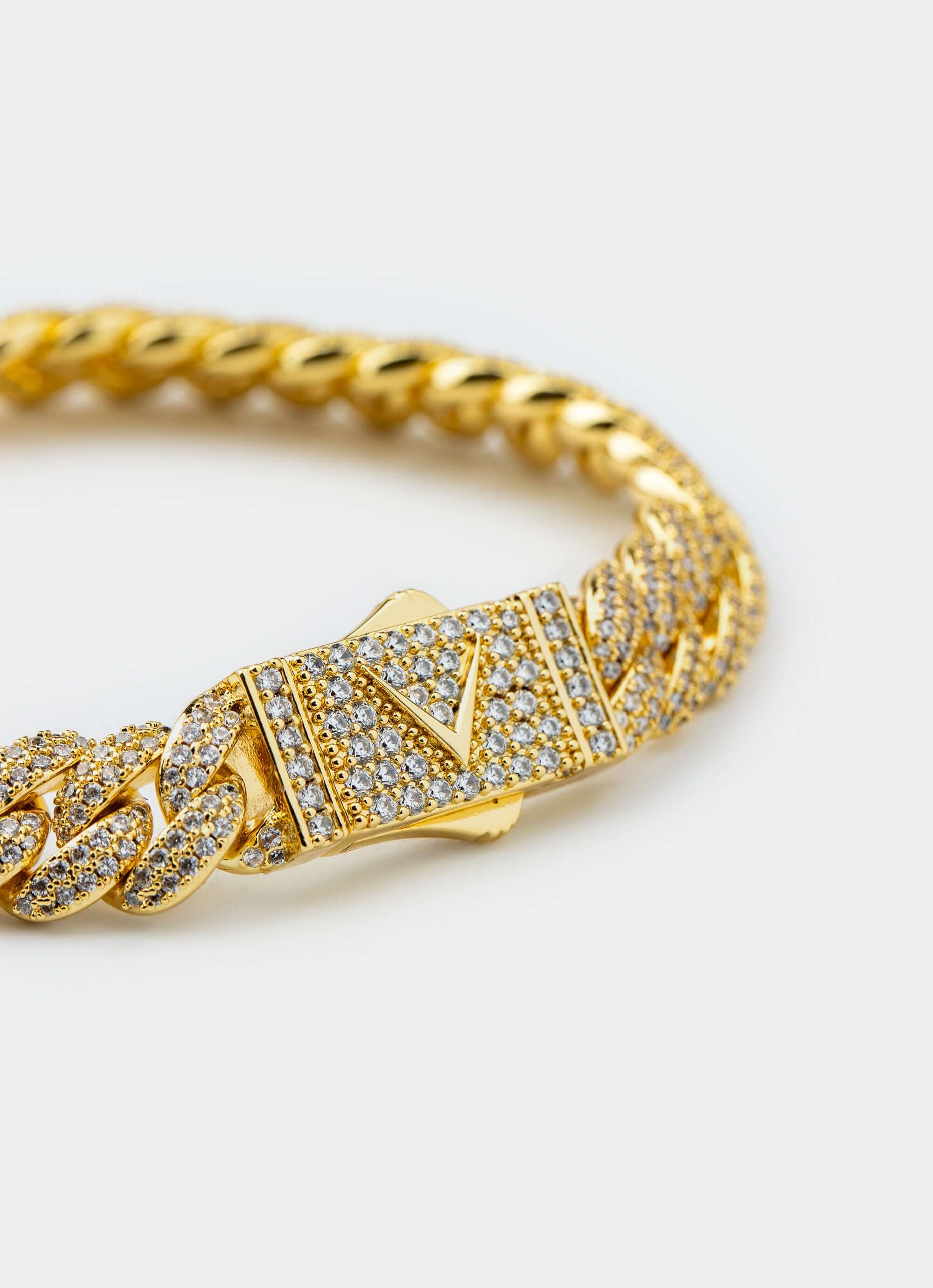 18K gold plated bracelet – iced design – Vendetta Jewellery