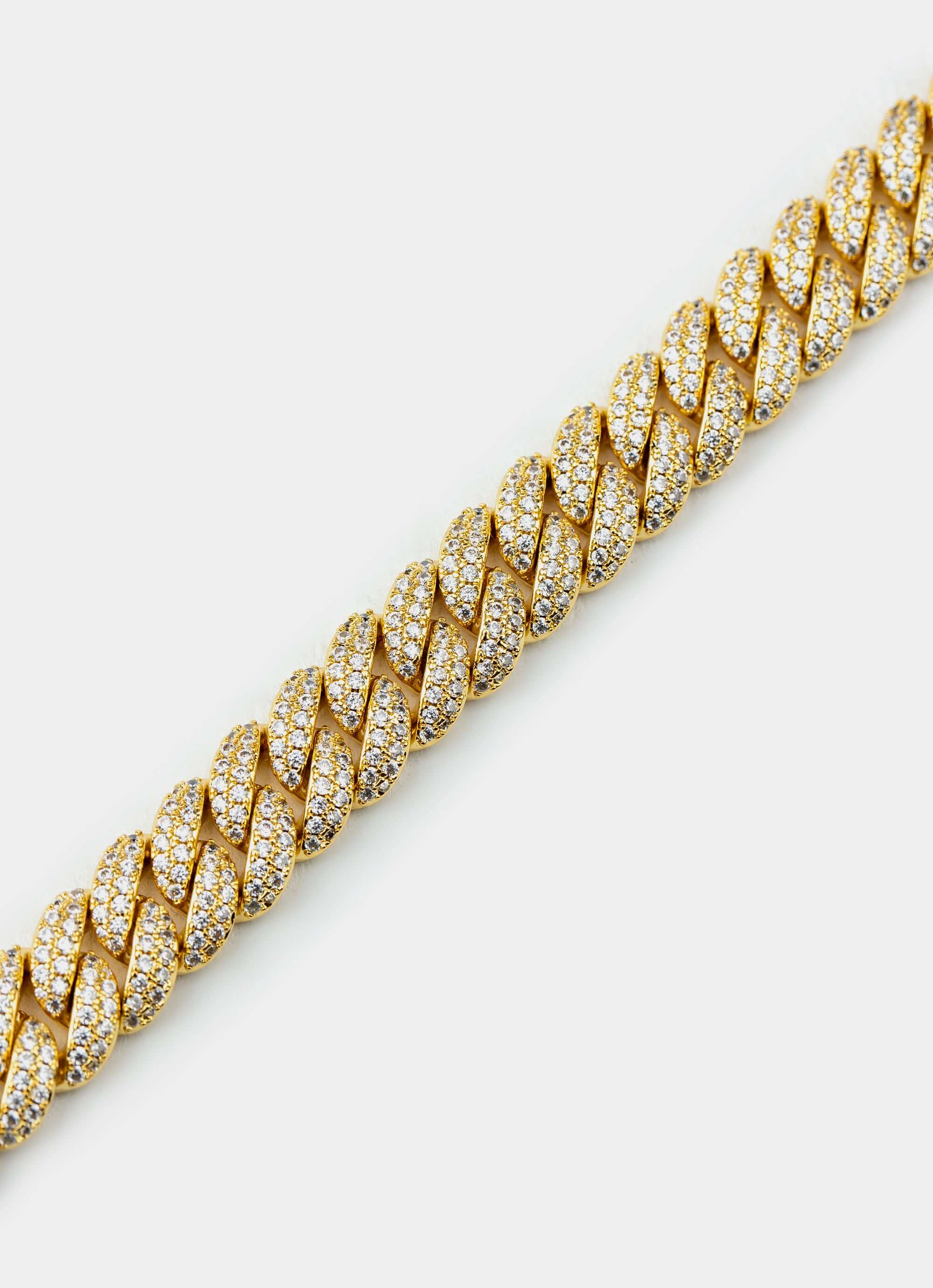 18K gold plated bracelet – iced detail – Vendetta Jewellery