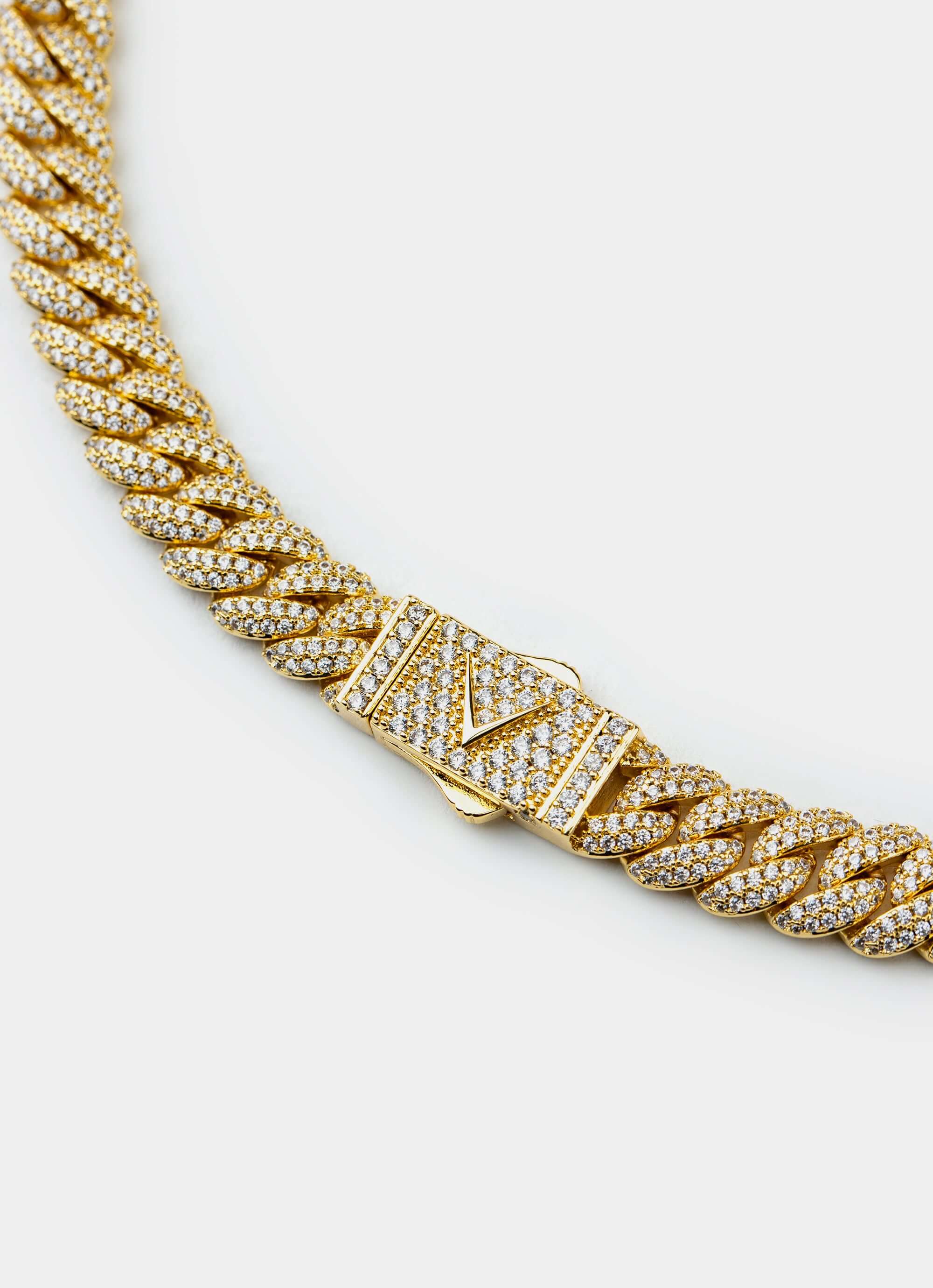 Gold plated necklace – Iced 18K Gold Plated – Vendetta Jewellery