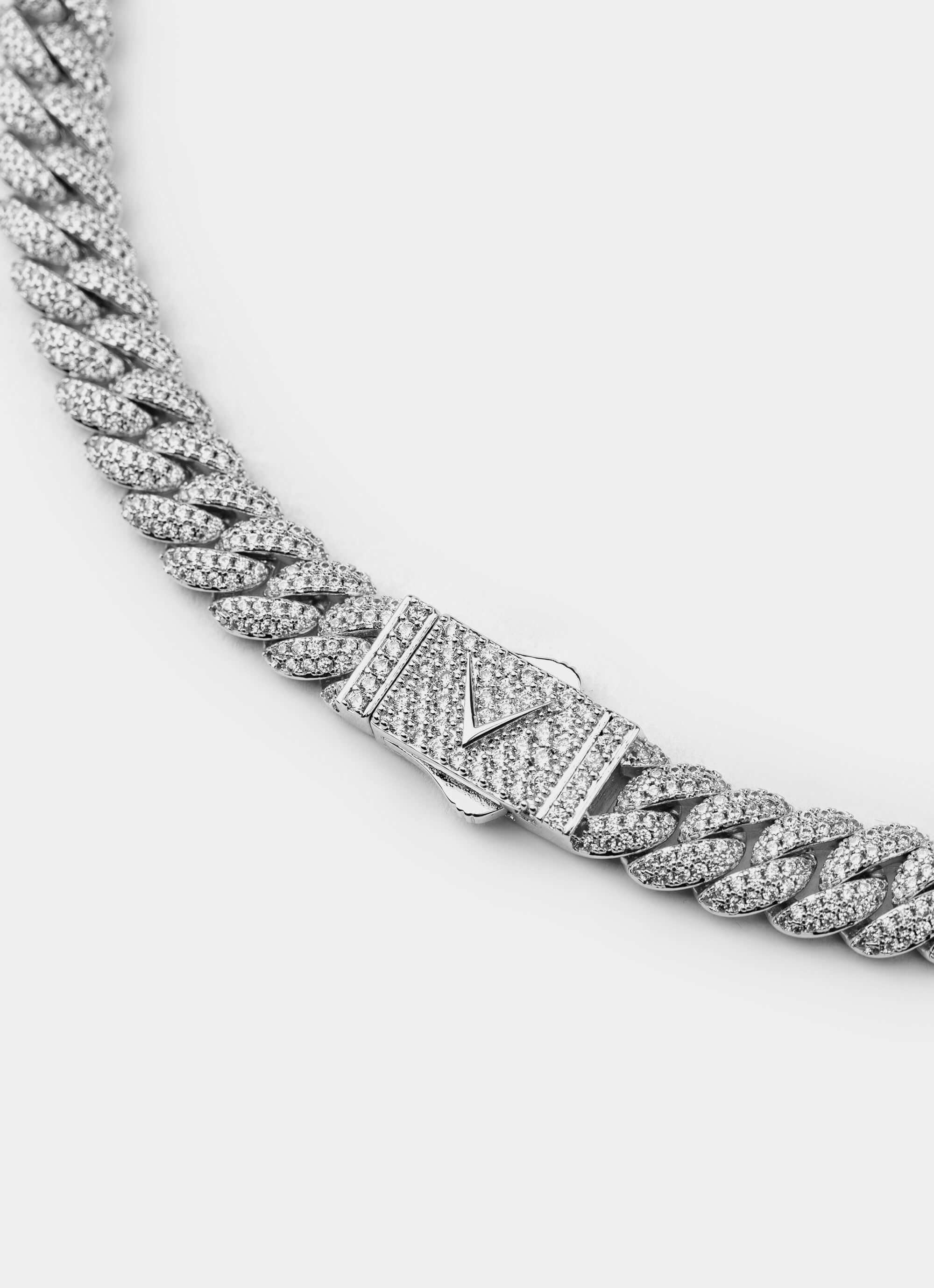 palladium plated necklace – Iced Palladium Plated – Vendetta Jewellery