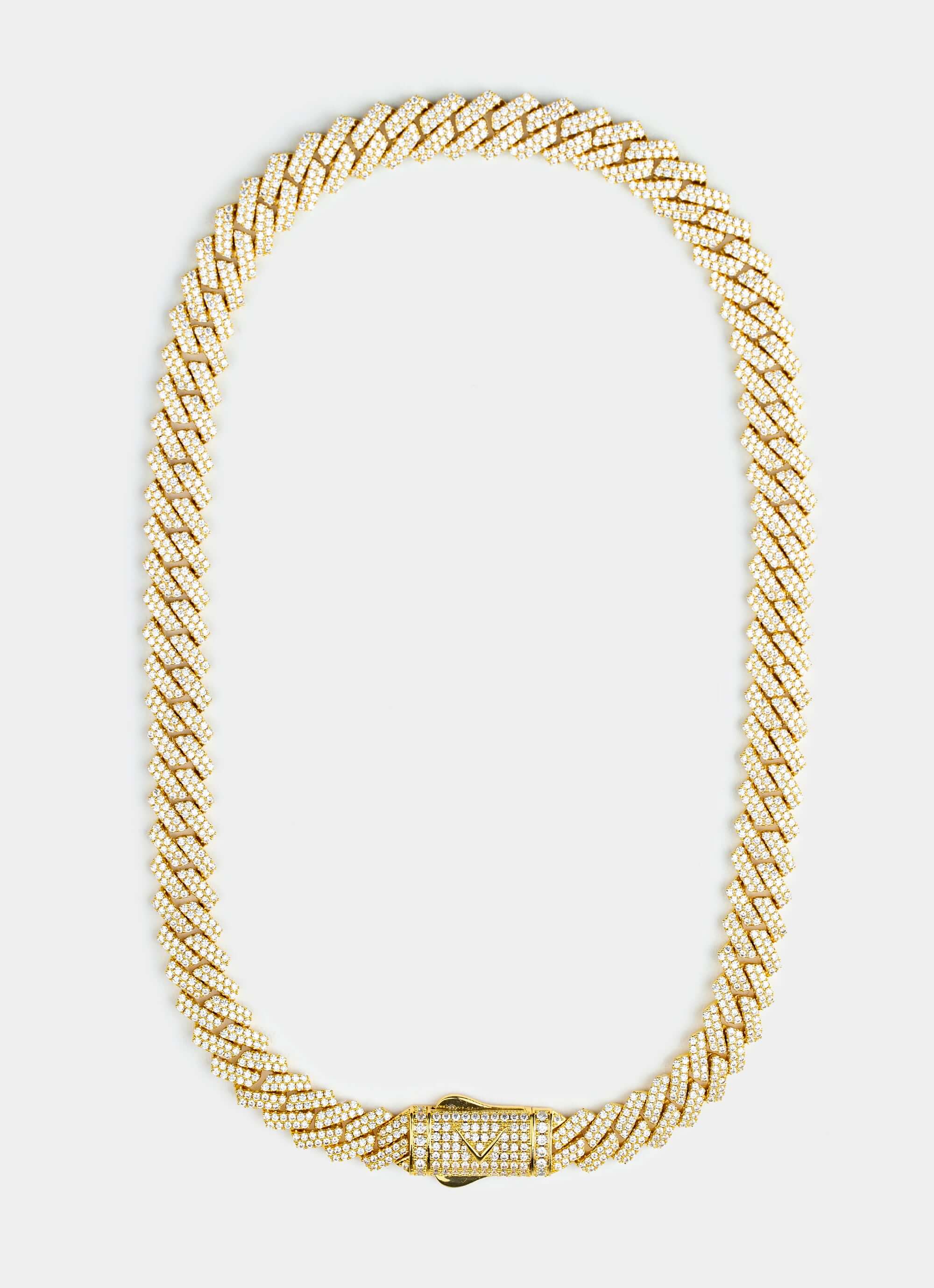 18K gold plated necklace – iced details – Vendetta Jewellery