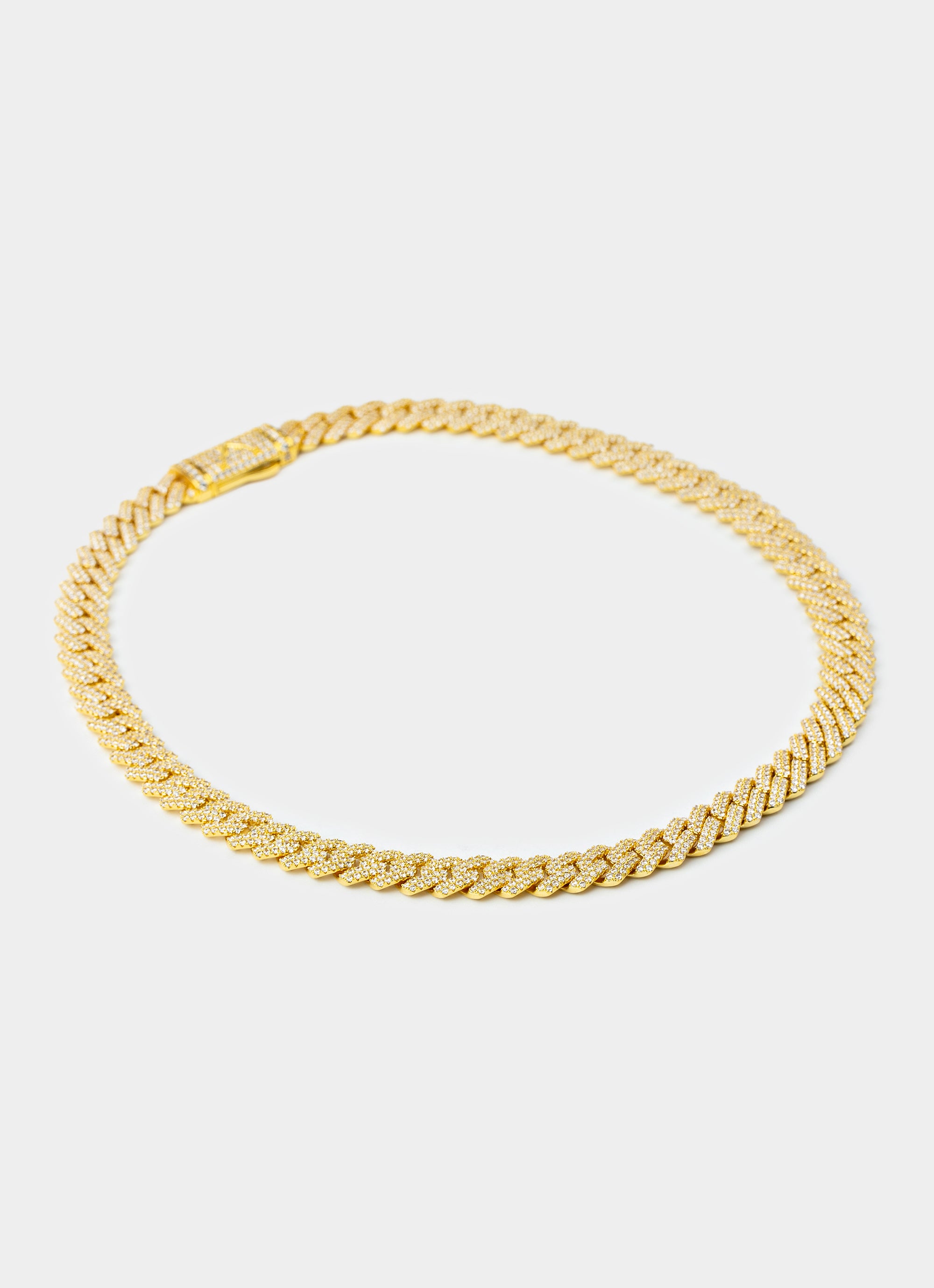 Riviera Prong Necklace - Iced 18K Gold Plated
