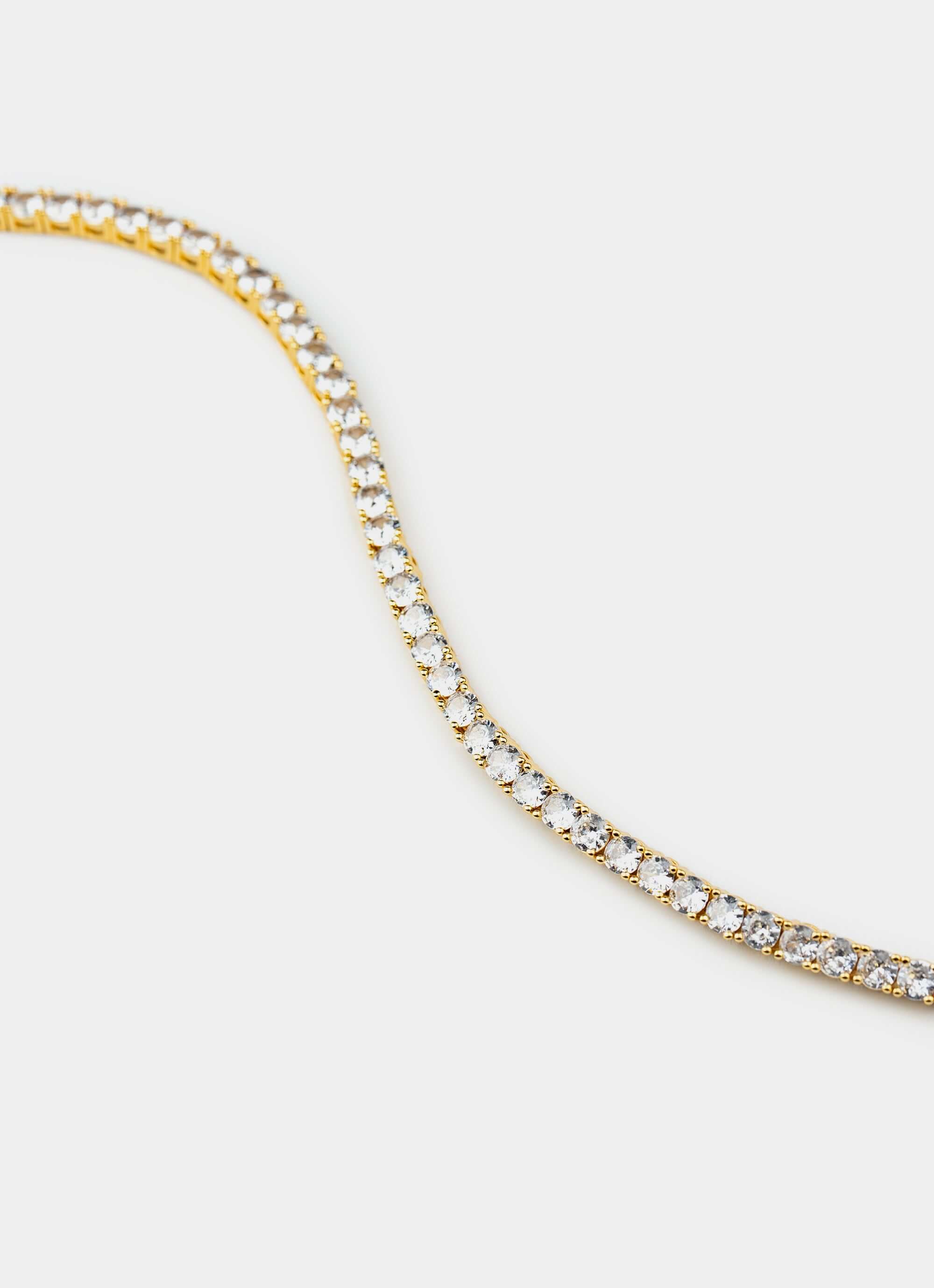 18k gold plated tennis bracelet – classic design – Vendetta Jewellery