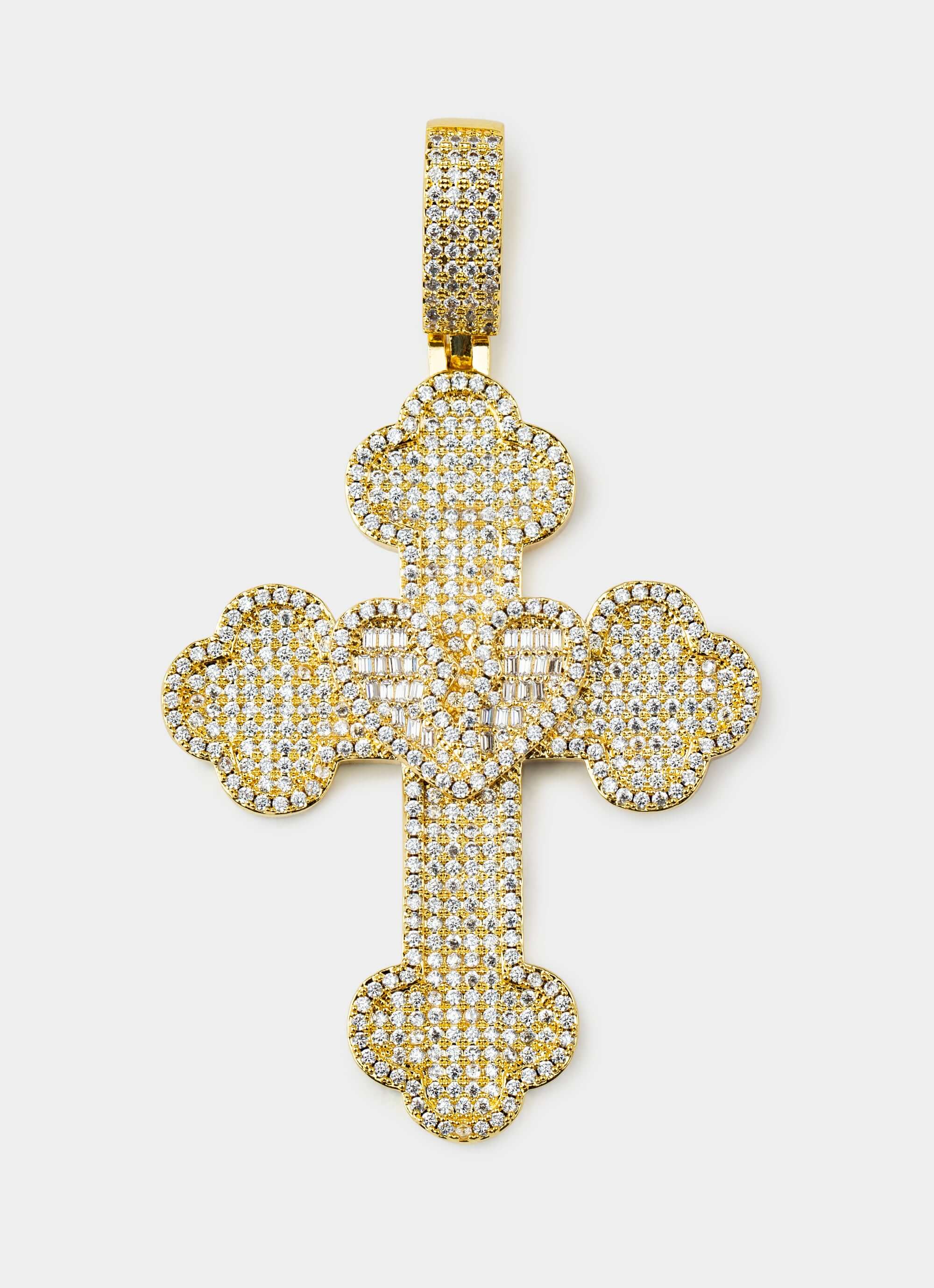 18k gold plated pendant – Broken Hearts Icy Pendant – Vendetta Jewellery