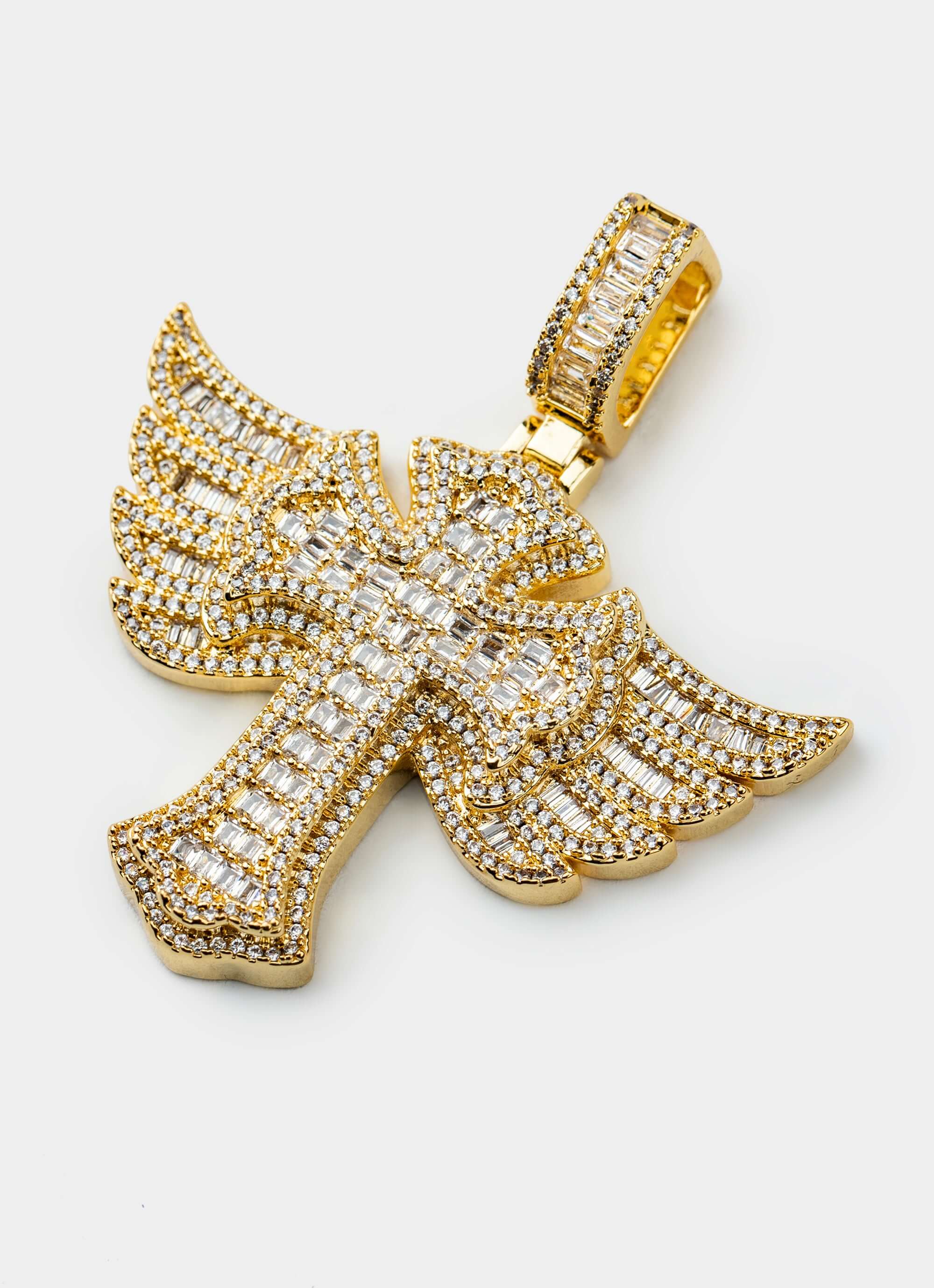 18k gold plated pendant – Empire Cross Icy Pendant – Vendetta Jewellery