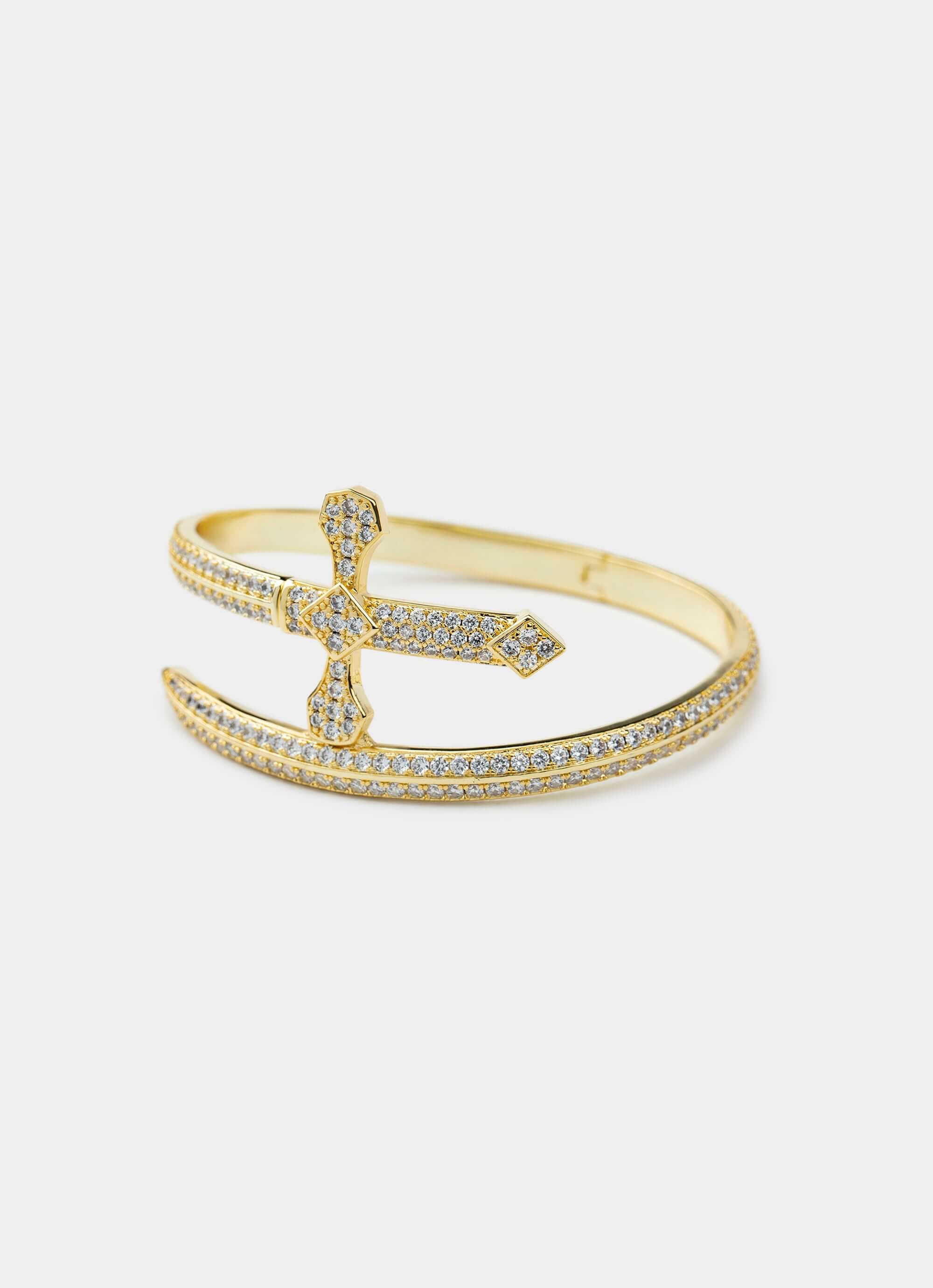 18k gold bracelet – cross detail – Vendetta Jewellery