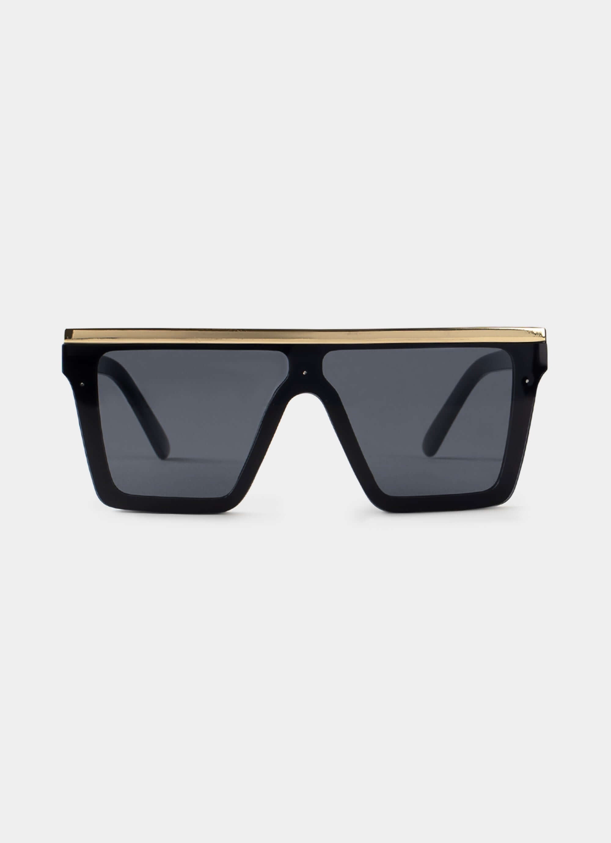 PC sunglasses – oversized square frame with gold accent – Vendetta Jewellery