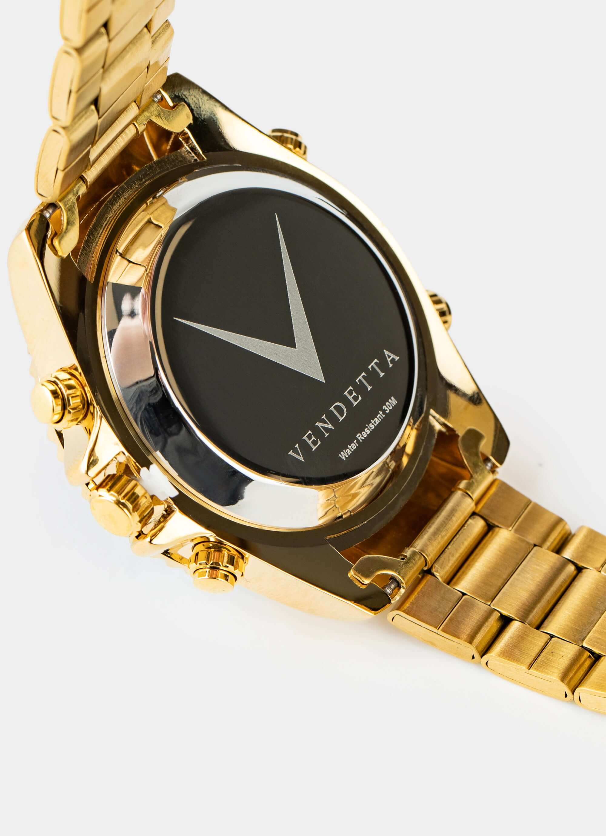 Stainless steel watch – Gold back – Strikepoint Watch - Gold/Black – Vendetta Jewellery