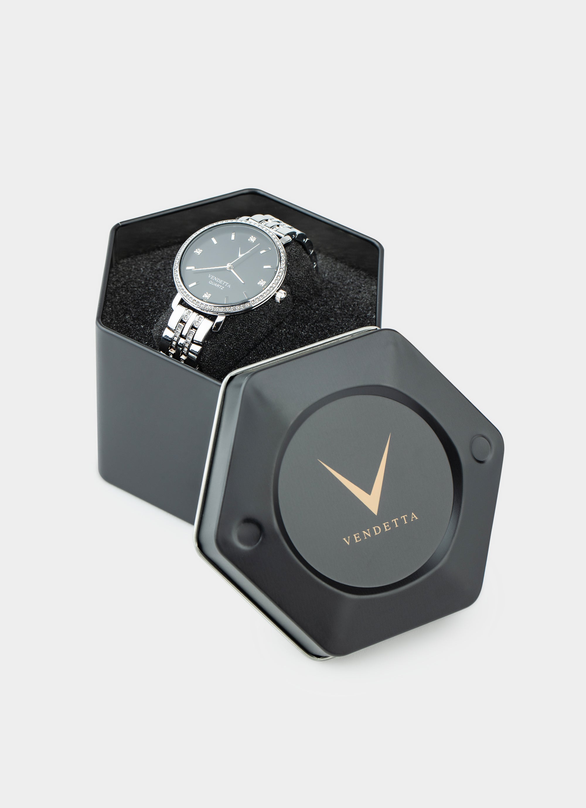 Aurora Watch - Silver/Black