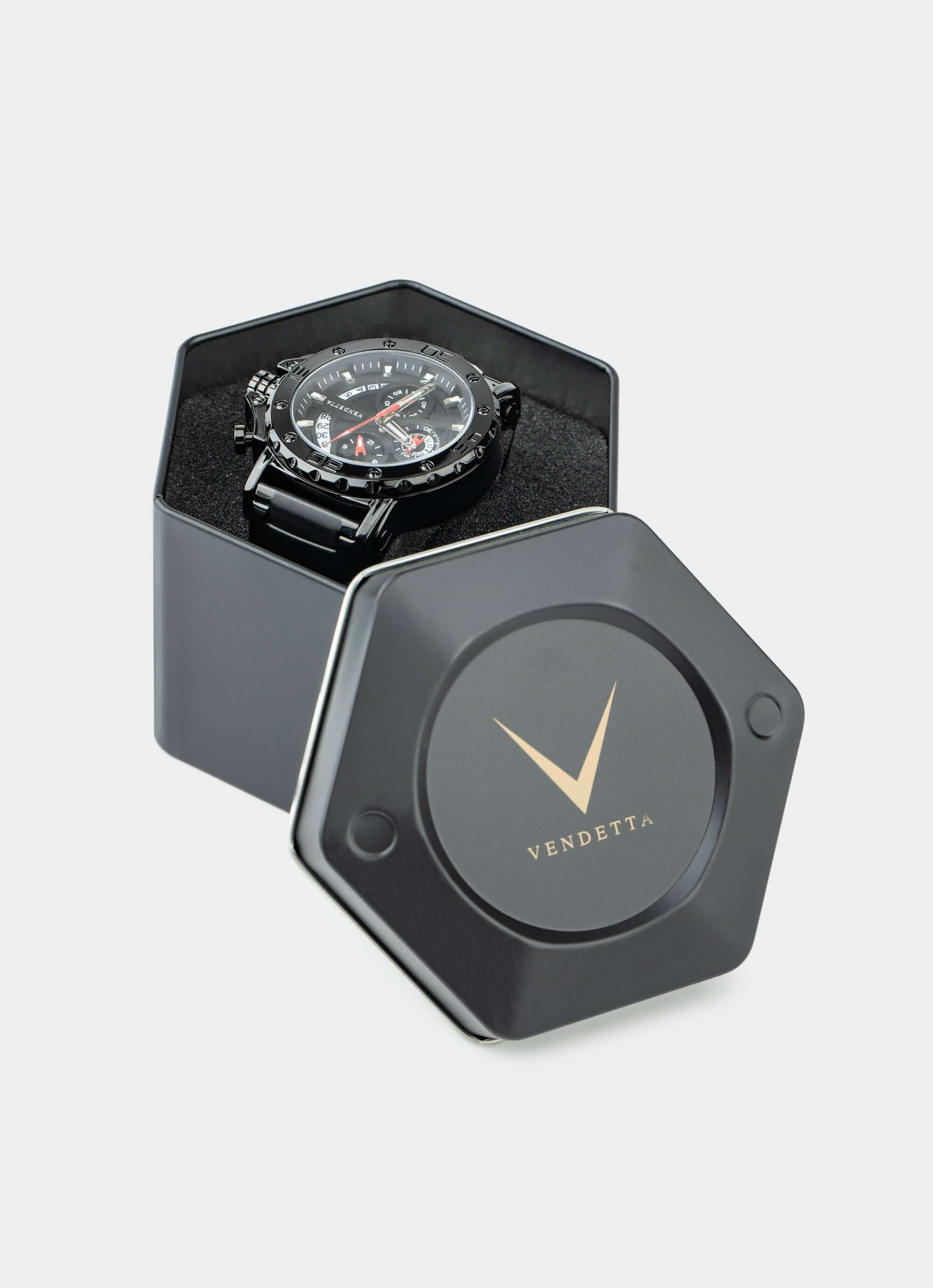 Obelisk Watch - Black in hexagonal box – Vendetta Jewellery