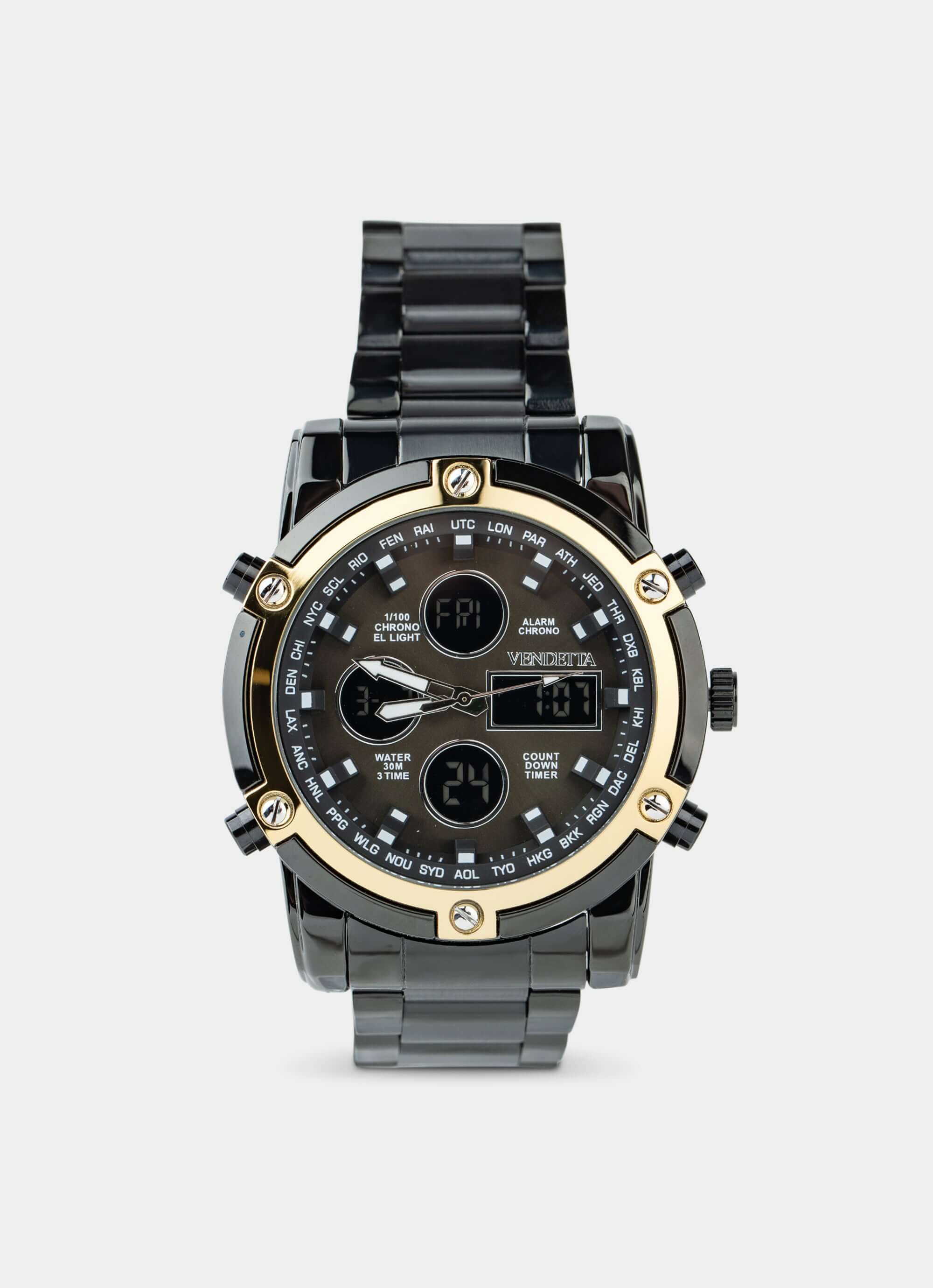 metal watch – Titan Watch - Black/Gold – Vendetta Jewellery