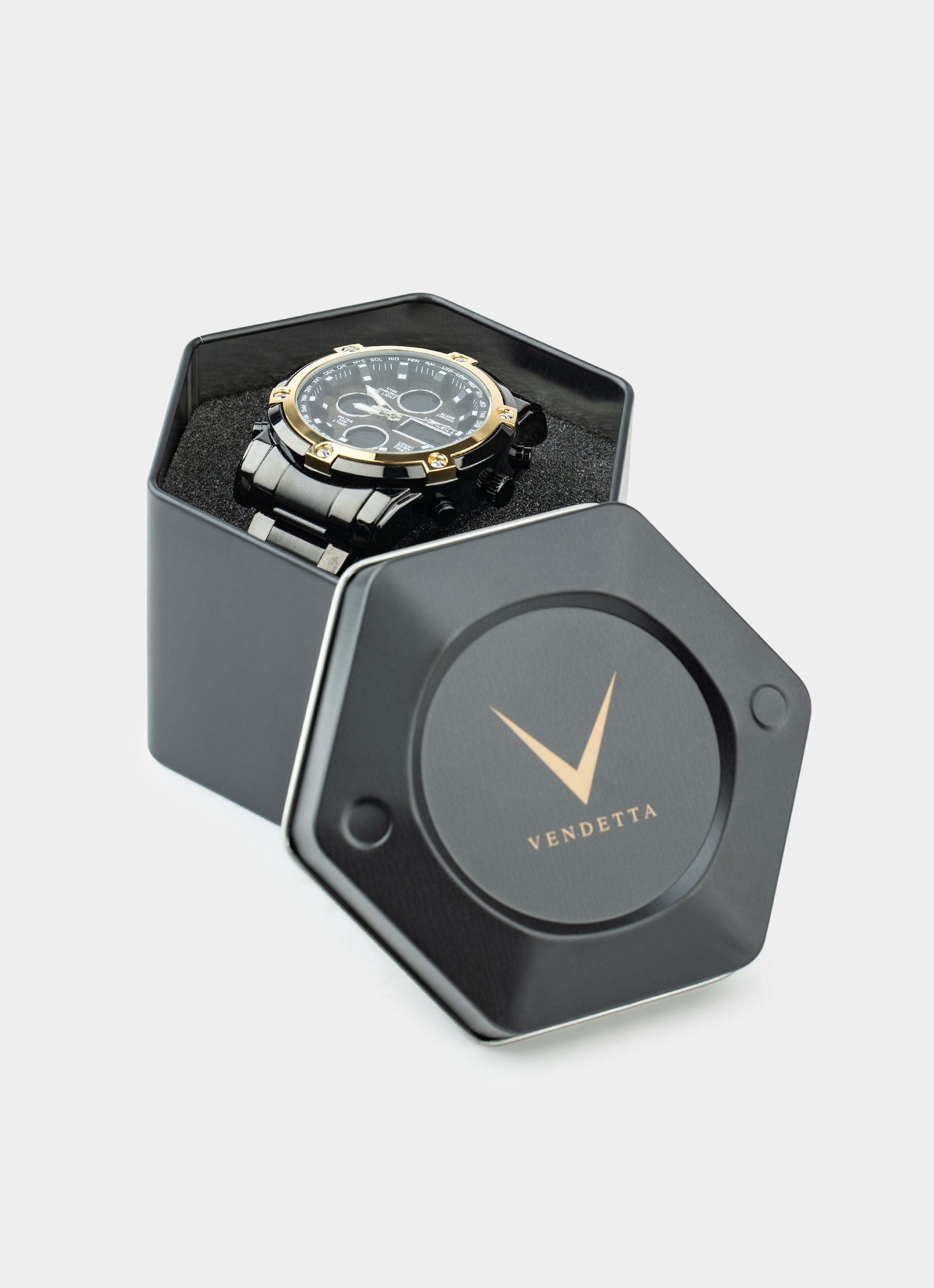 Titan Watch - Black/Gold