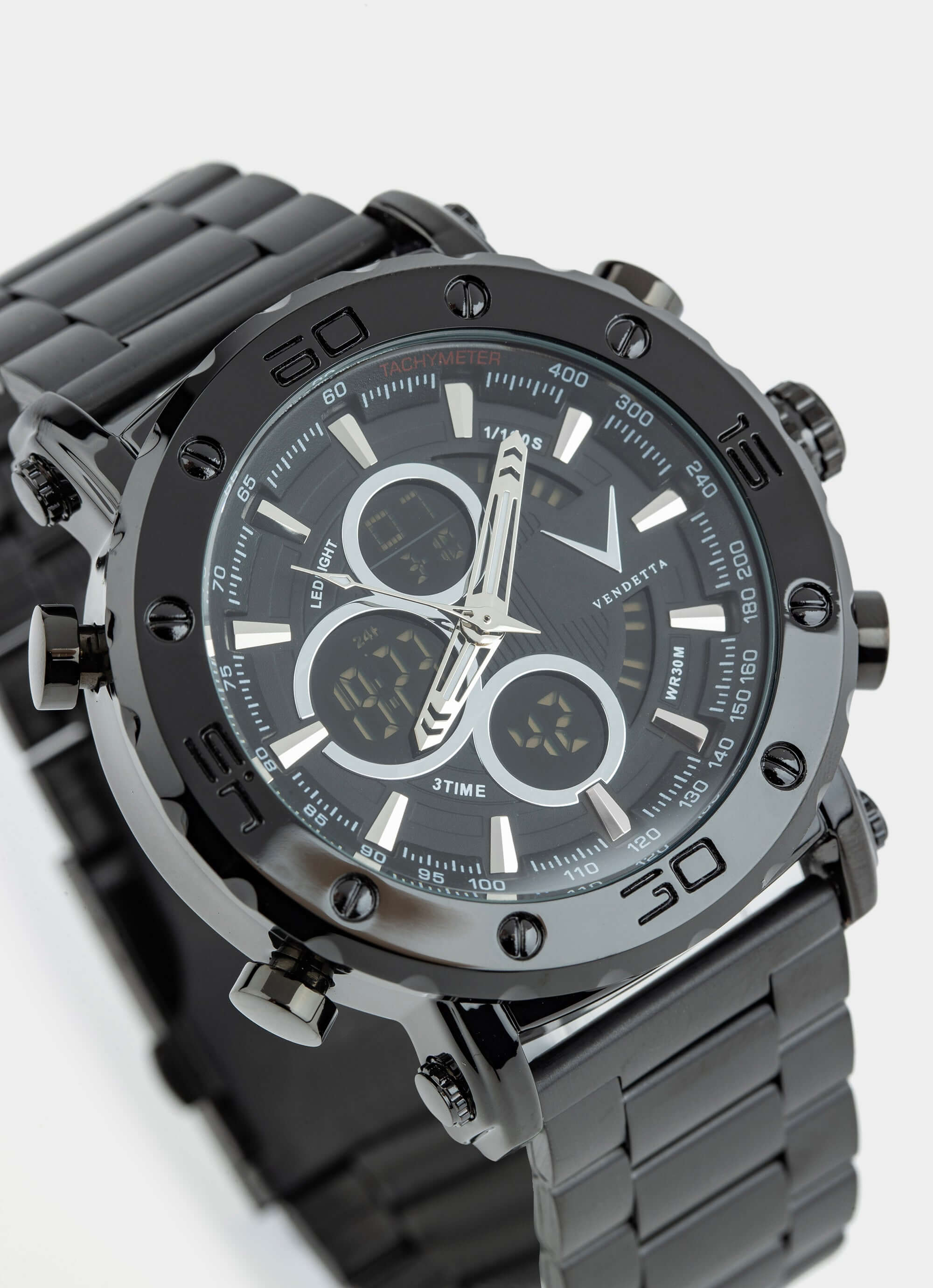 stainless steel watch – Dominator Watch - Black – Vendetta Jewellery
