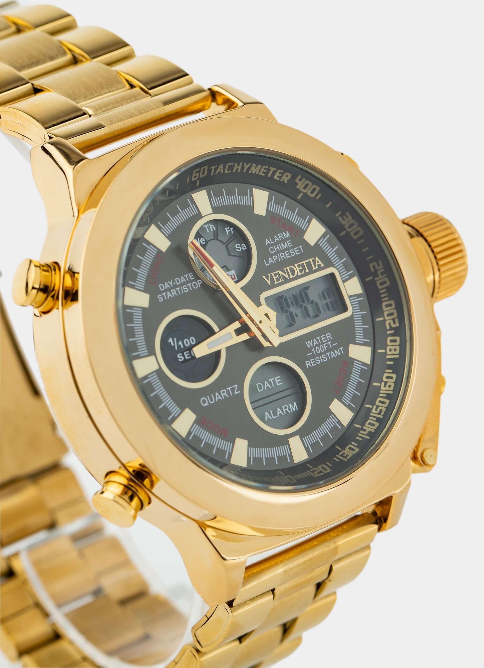 Zinc Alloy watch – Enforcer Watch - Gold – Vendetta Jewellery