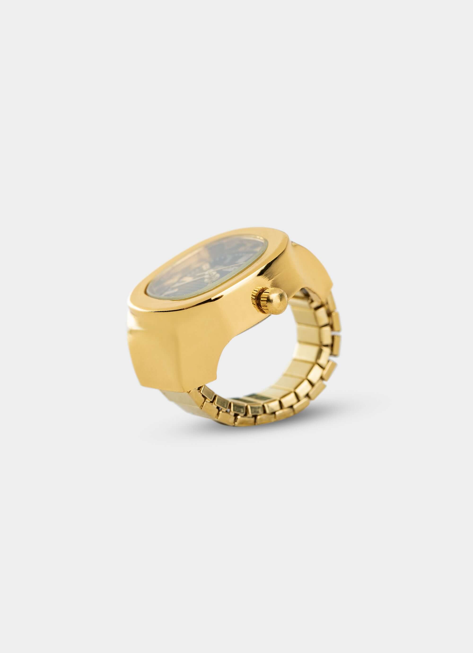 gold watch ring – fully functional design – Vendetta Jewellery