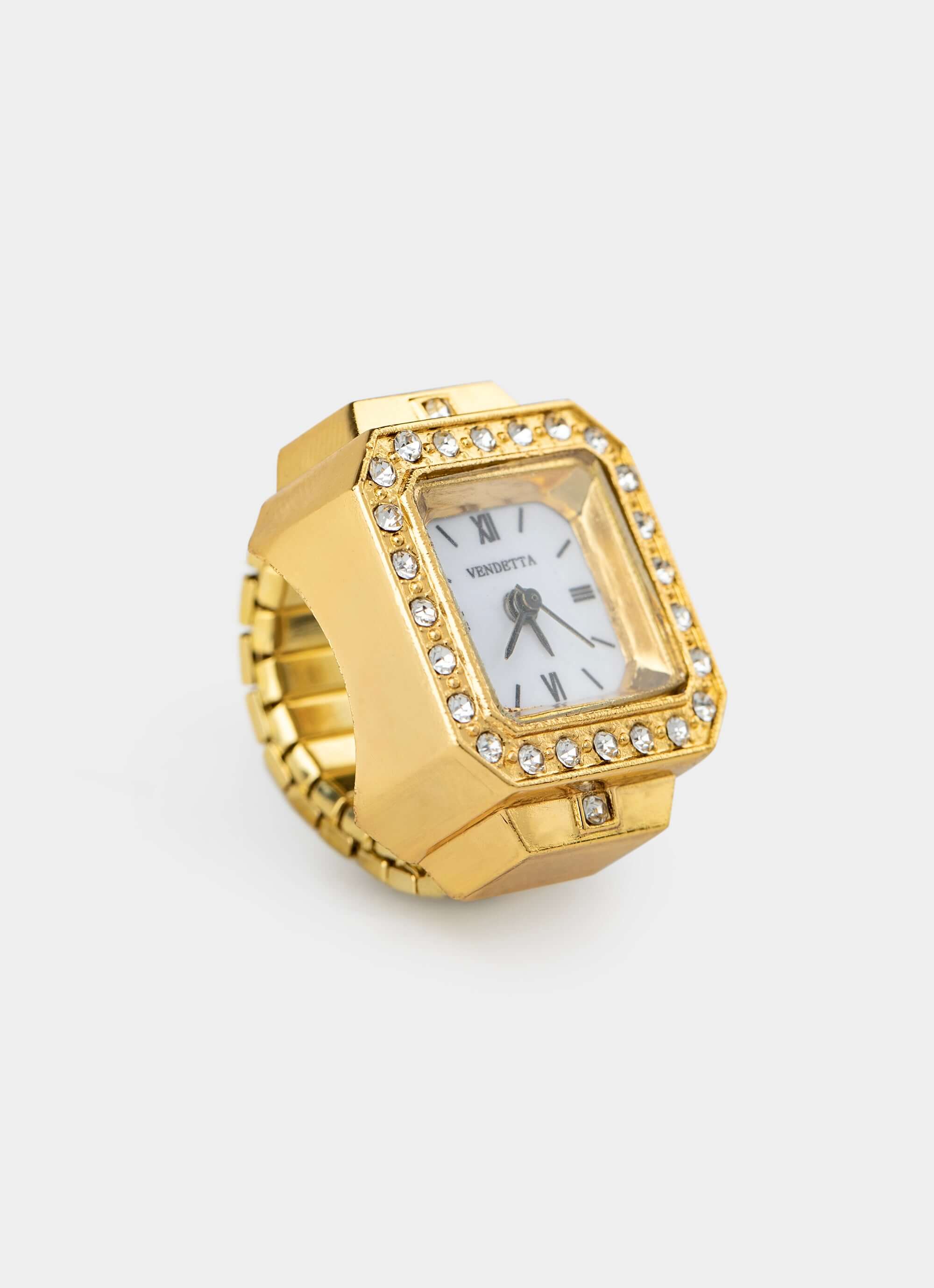 gold watch ring – fully functional design – Vendetta Jewellery