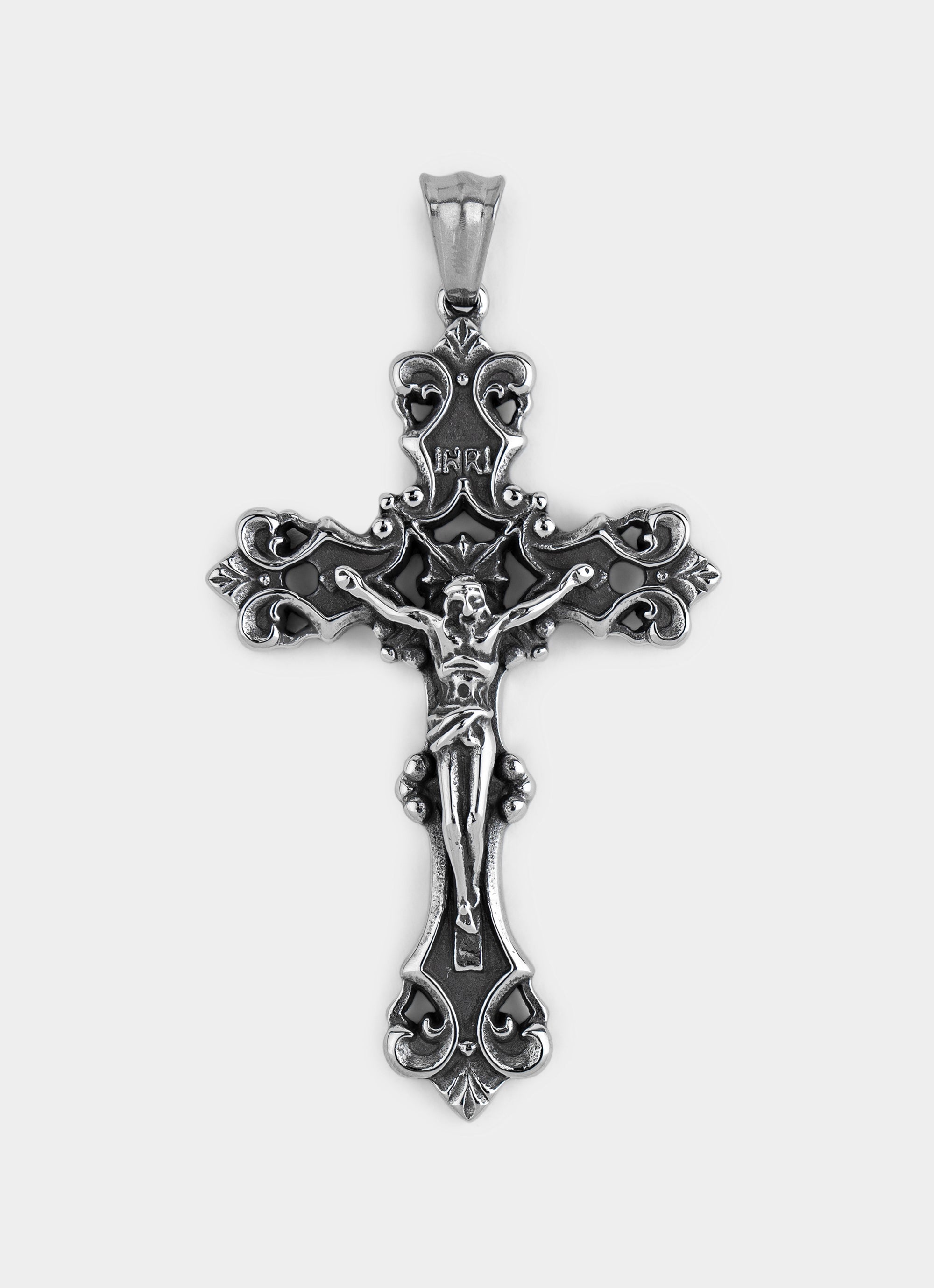 Crucible Cross Pendant - Burnished Stainless Steel