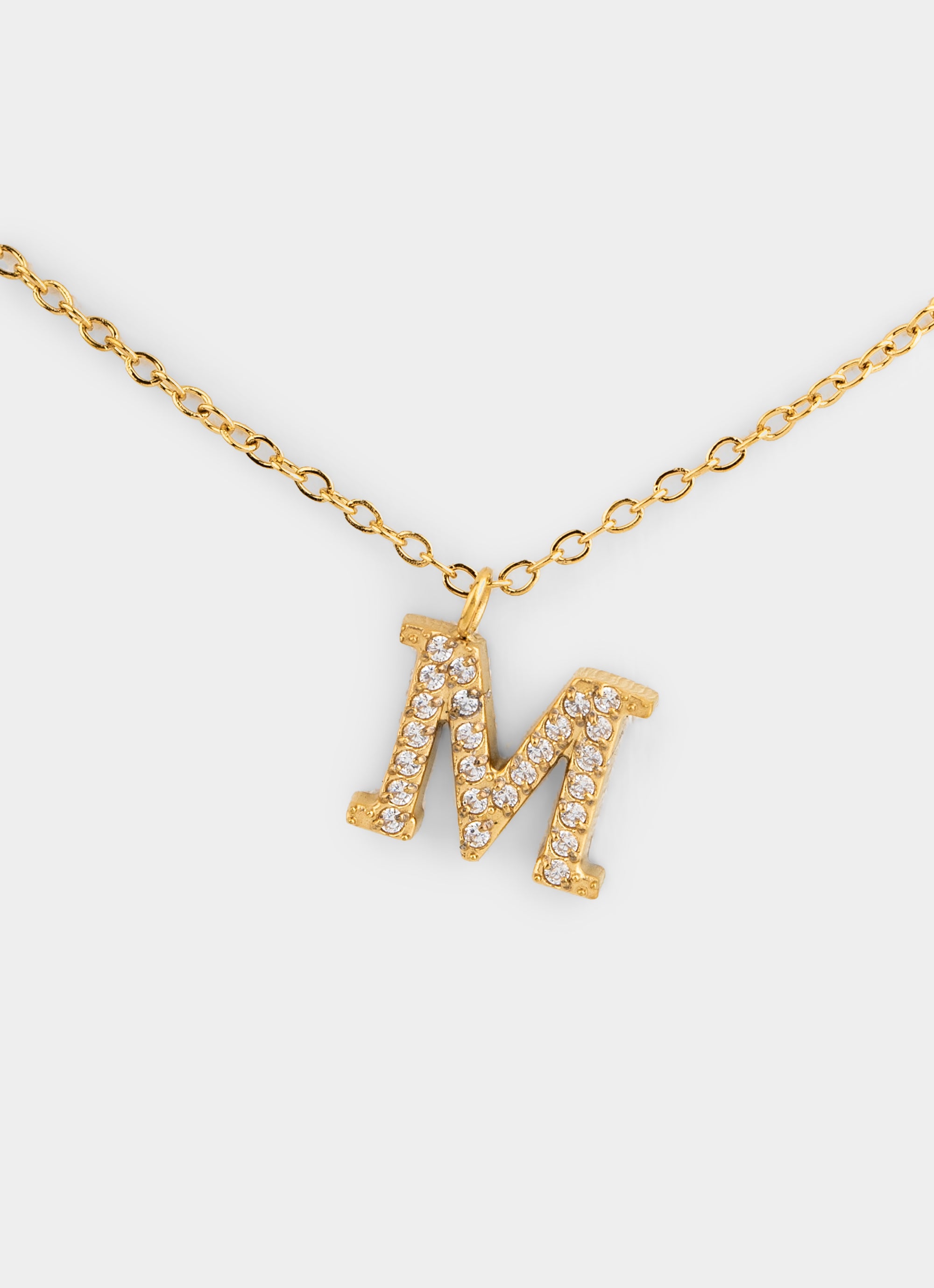 Monogram Shine Necklace 50+5cm - 18K Gold Plated