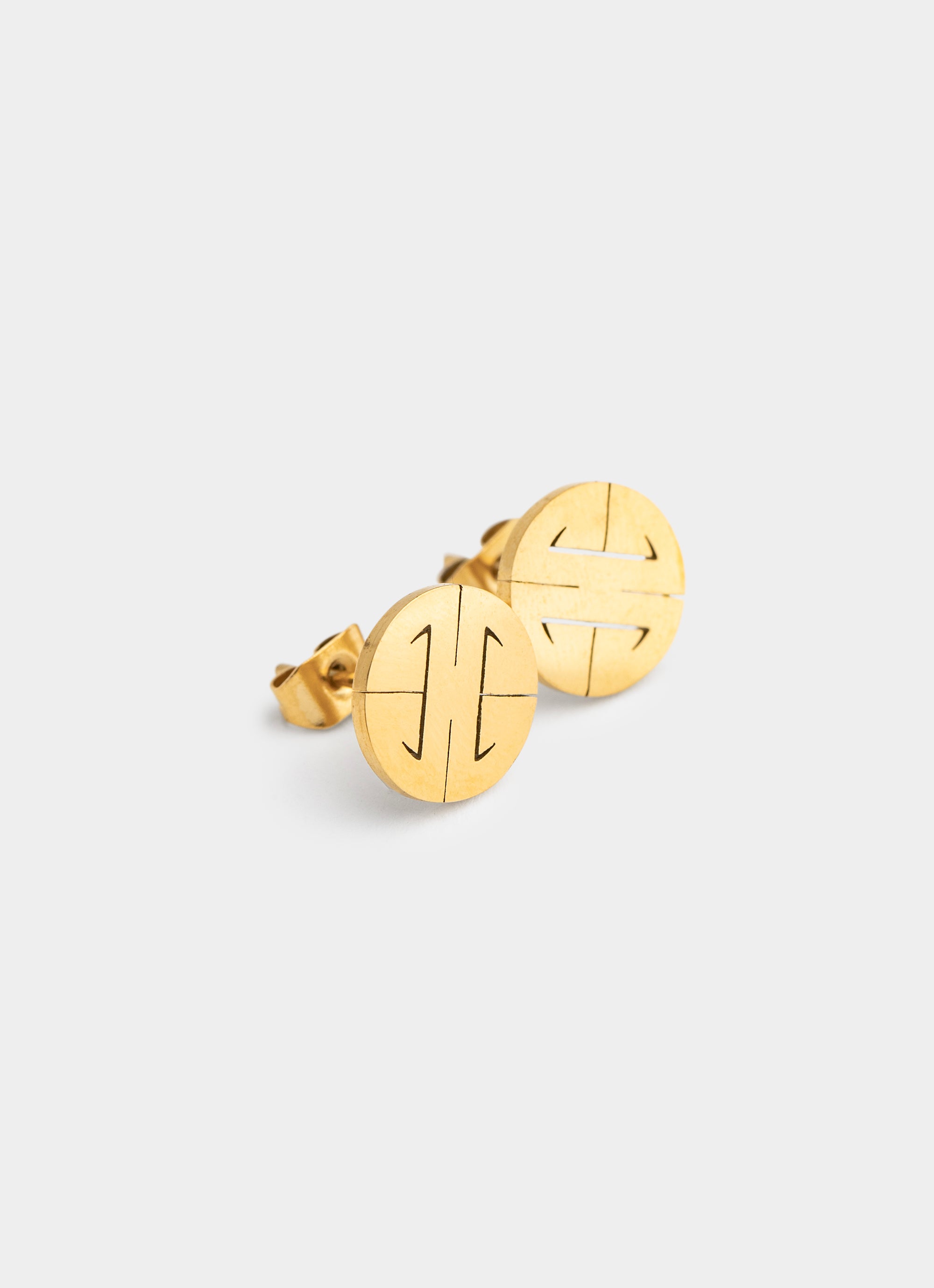 Satori Stud Earrings - 18K Gold Plated