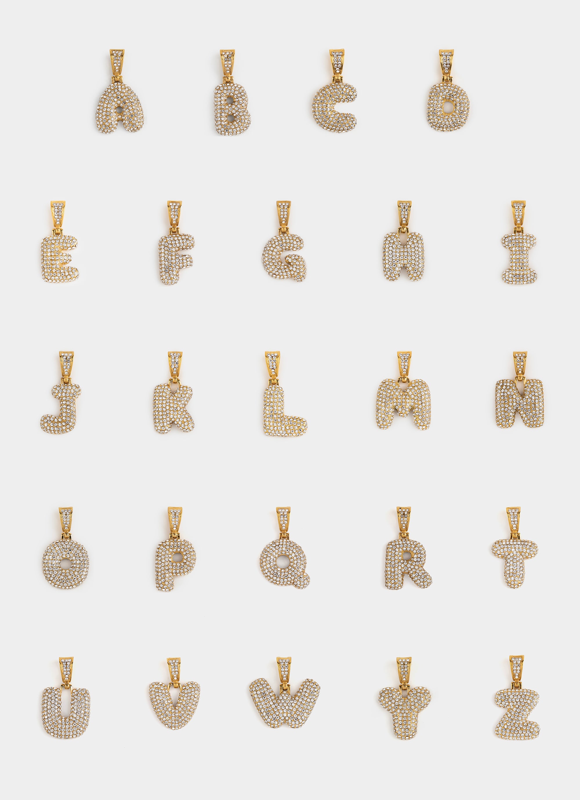 Monogram Ice Pendant - 18K Gold Plated