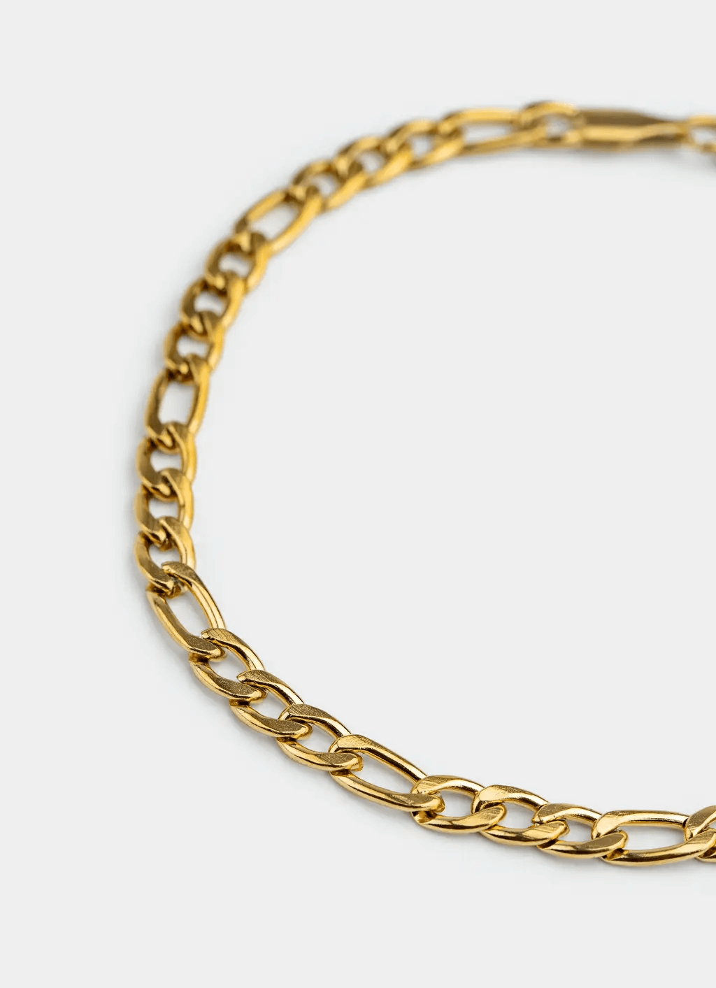 18K gold plated Figaro Bracelet 4mm – Vendetta Jewellery