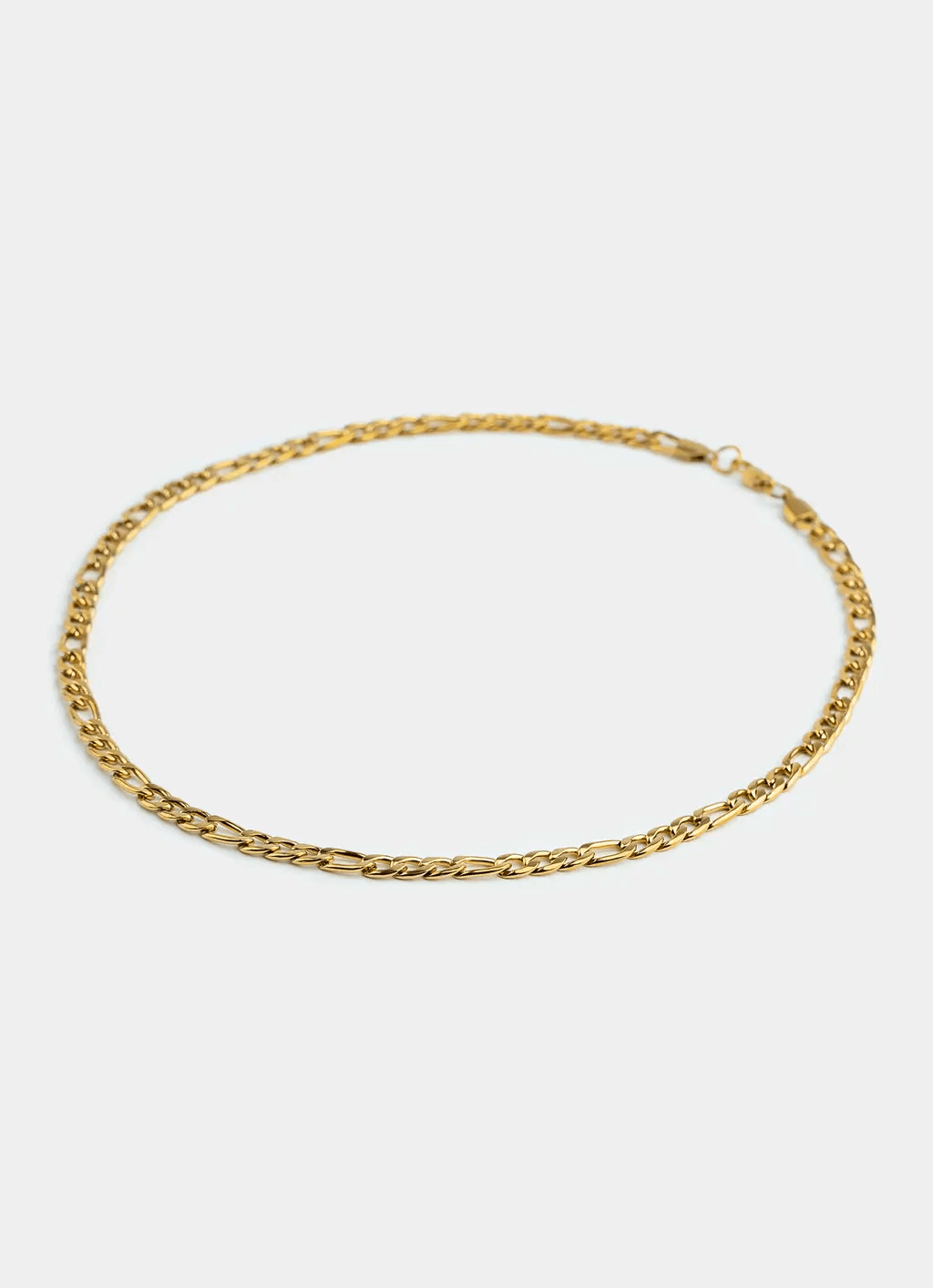 18K gold plated necklace – Figaro Necklace 6mm – Vendetta Jewellery