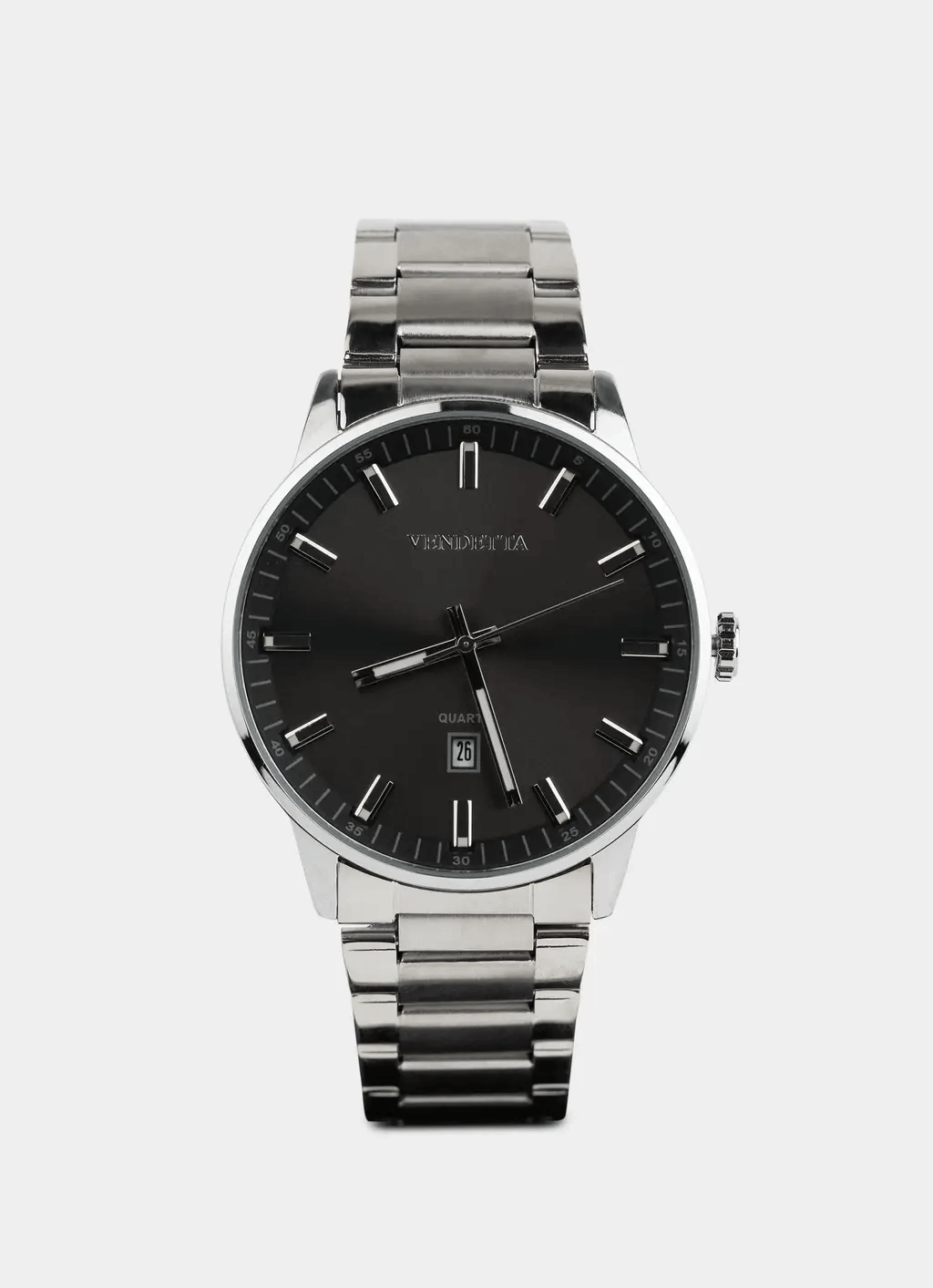 stainless steel watch – Legacy Watch - Silver/Black – Vendetta Jewellery