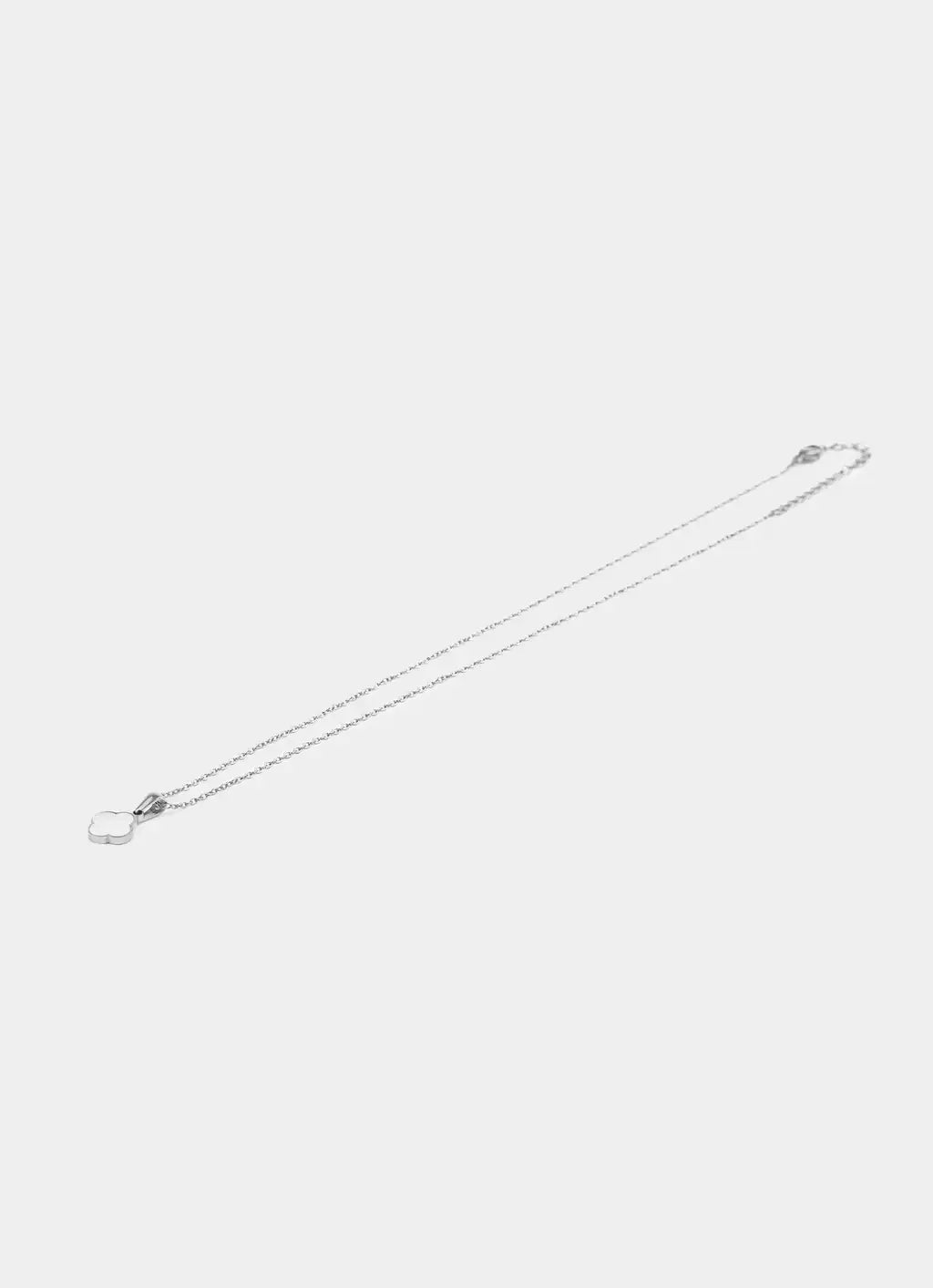 Stainless Steel necklace – four leaf clover pendant – Vendetta Jewellery