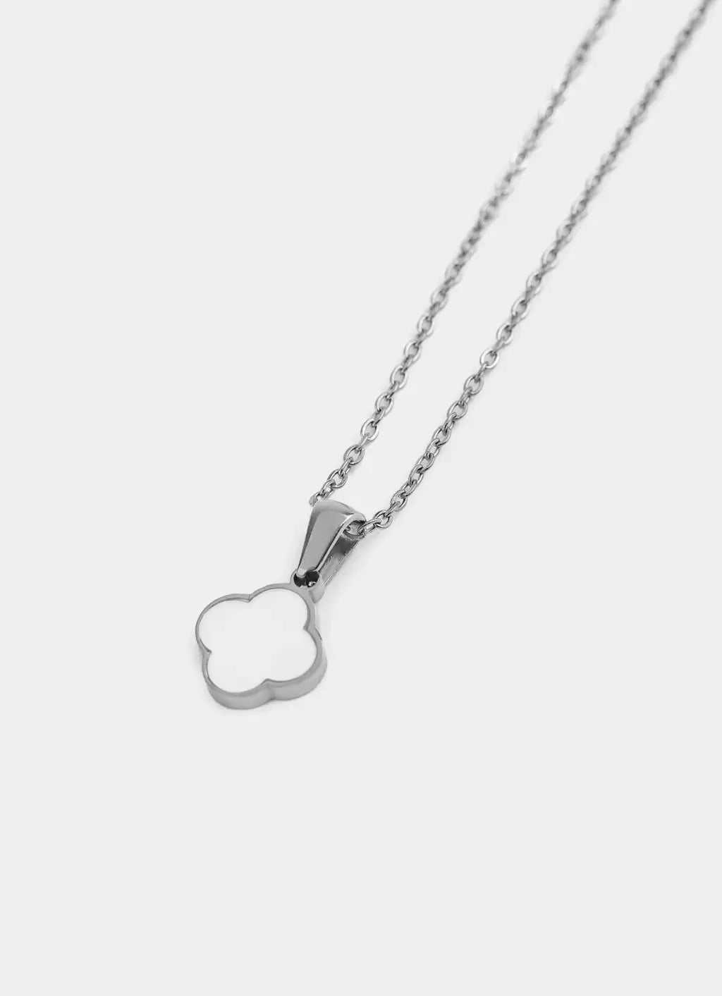 Stainless Steel 4 Leaf Necklace – Four-leaf clover pendant – Vendetta Jewellery