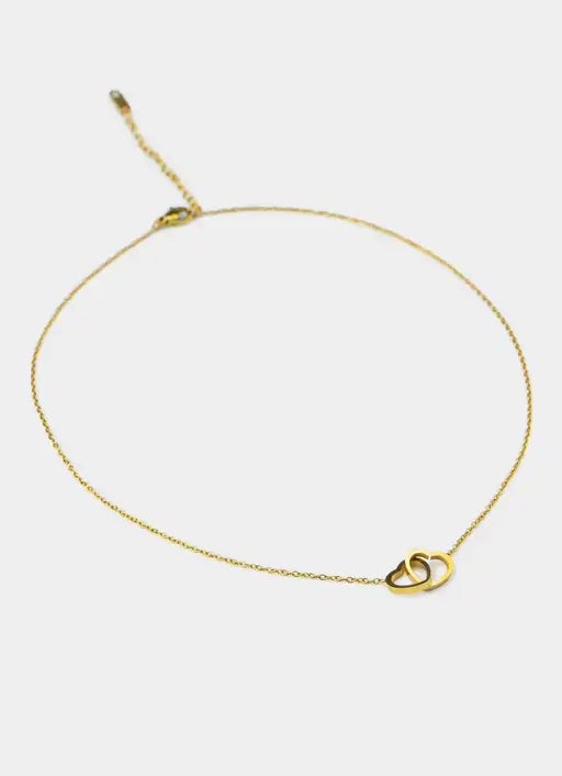 18K gold plated necklace – Bar and Clasp Heart Necklace - 18K Gold Plated – Vendetta Jewellery