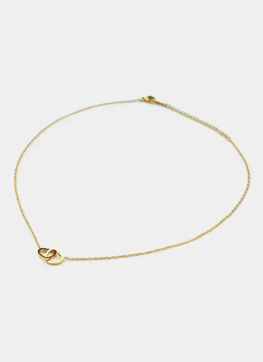 18K gold plated necklace – heart detail – Vendetta Jewellery
