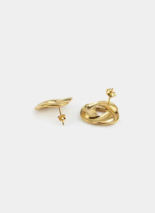 18K gold plated basket earrings – Vendetta Jewellery