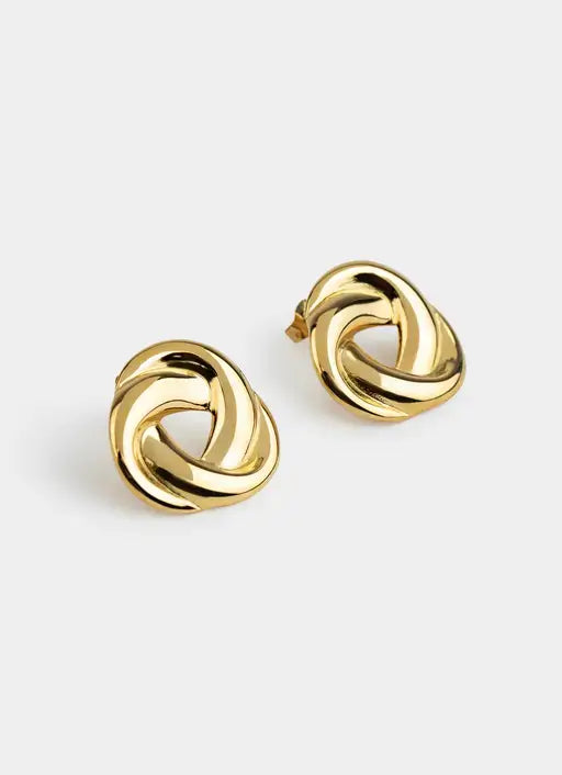 18K gold plated earrings – knot design – Vendetta Jewellery