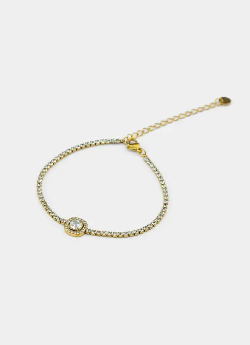 Birds Eye Tennis Bracelet - 18K Gold Plated