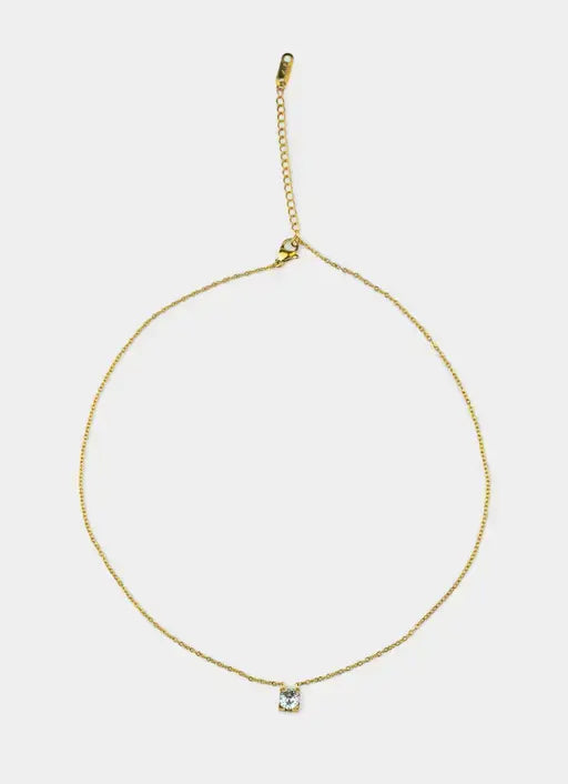 Stainless steel necklace – Claw Stone Necklace - 18K Gold Plated – Vendetta Jewellery