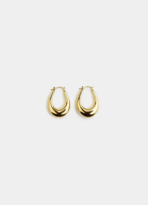 Curve Hoop Earring - 18K Gold Plated