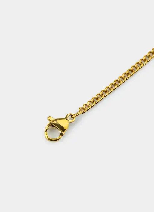 stainless steel bracelet – gold clasp detail – Vendetta Jewellery
