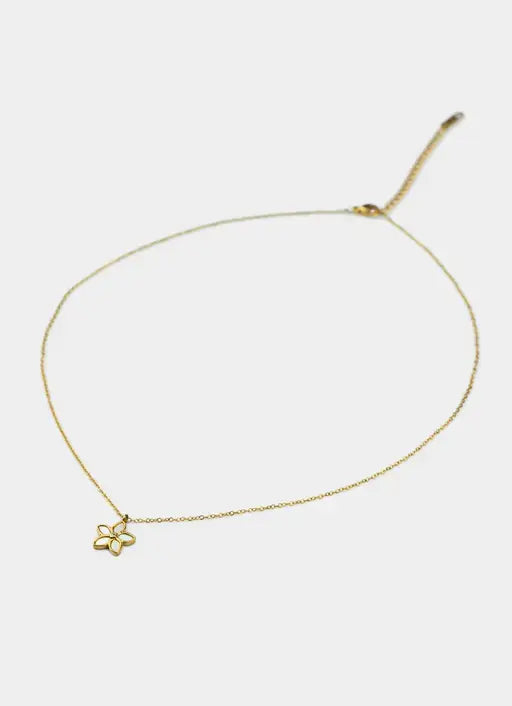 18K gold plated necklace – flower pendant – Vendetta Jewellery