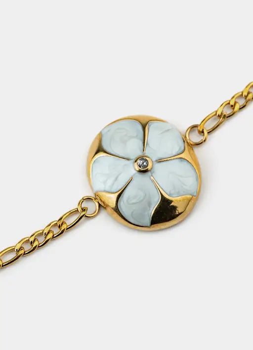 Frangipani Pendant Bracelet - 18K Gold Plated