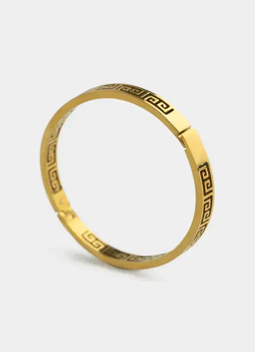 Greca Band Bracelet - 18K Gold Plated