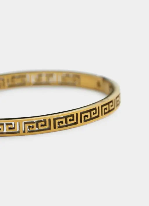 Greca Band Bracelet - 18K Gold Plated