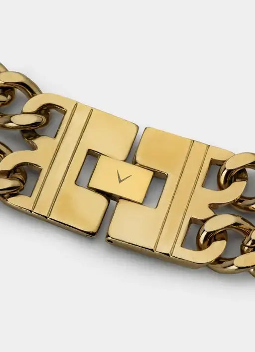 Greca Cuban Double Bracelet - 18K Gold Plated