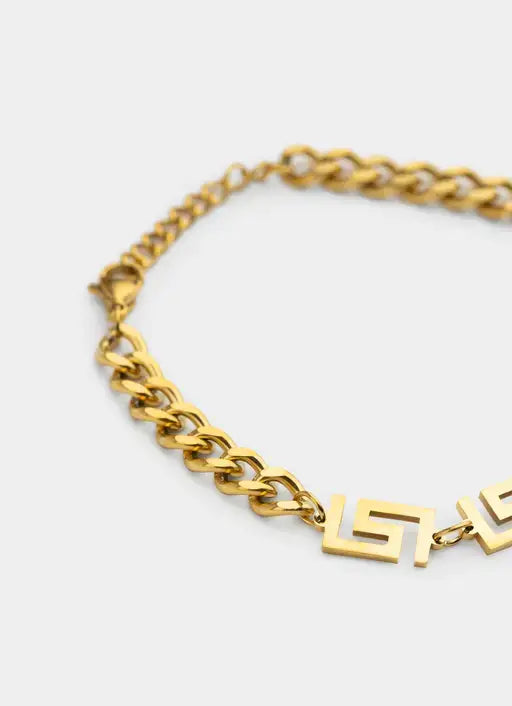 Greca Link Bracelet - 18K Gold Plated