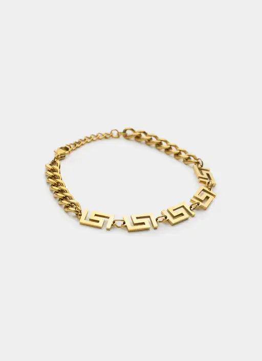 Greca Link Bracelet - 18K Gold Plated