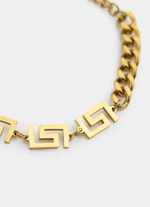 Greca Link Bracelet - 18K Gold Plated
