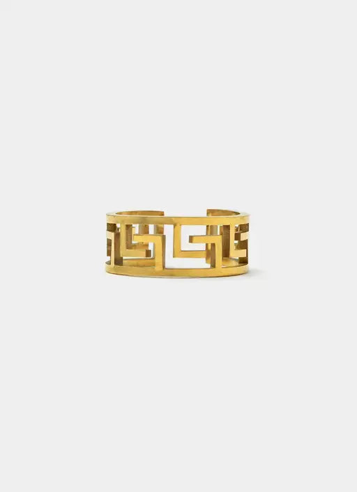 Greca Link Ring - 18K Gold Plated