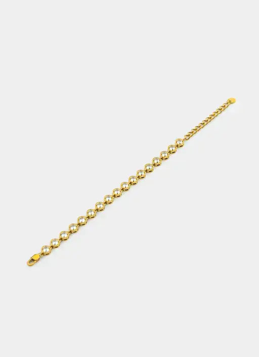 18K gold plated bracelet – Halo Bead Bracelet - 18K Gold Plated – Vendetta Jewellery