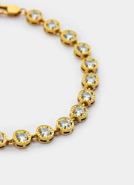 18K gold plated bracelet – Halo Bead Bracelet - 18K Gold Plated – Vendetta Jewellery