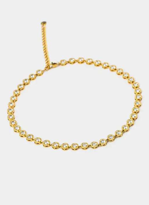 18K gold plated necklace – Halo Bead Necklace - 18K Gold Plated – Vendetta Jewellery