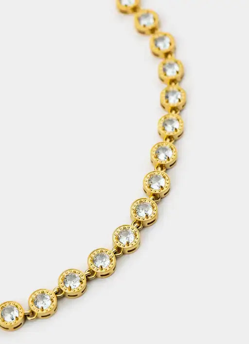 18K gold plated necklace – Halo Bead Necklace - 18K Gold Plated – Vendetta Jewellery